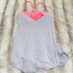 Lululemon Coral-Grey Bra Tank Top Size 4